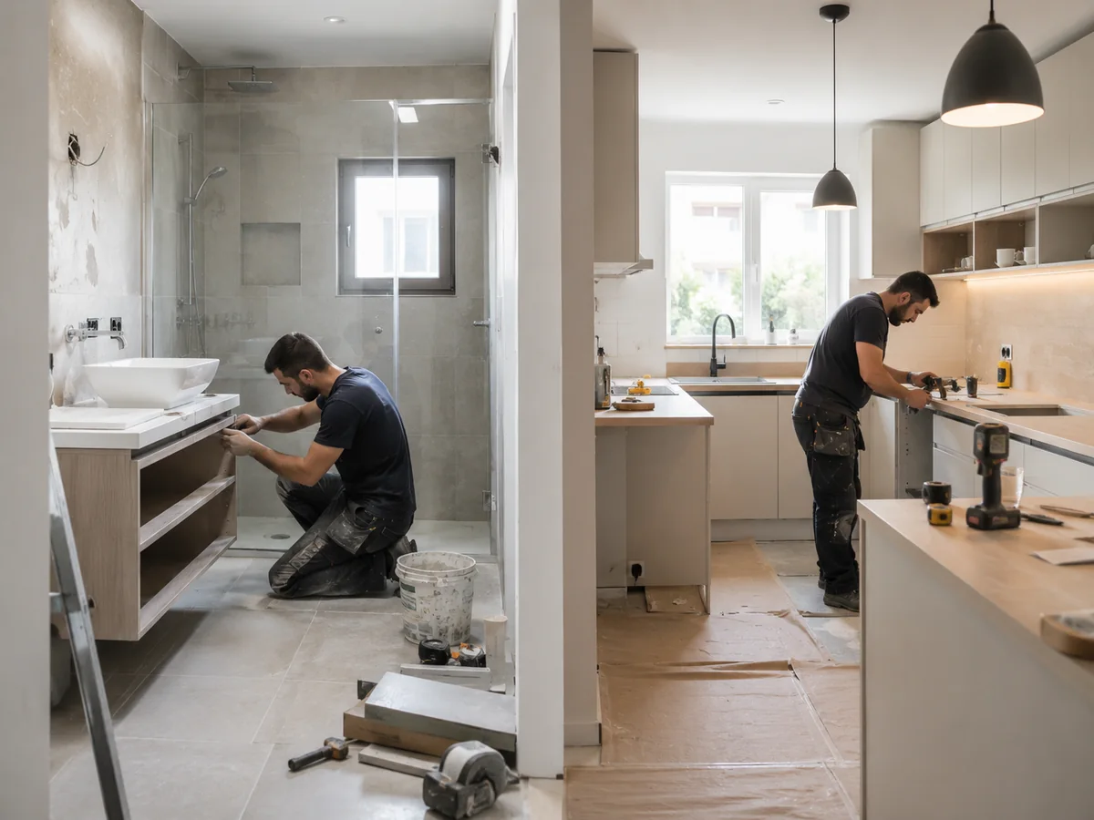 Kırboğa ekibi tarafından yapılan banyo ve mutfak tadilatı